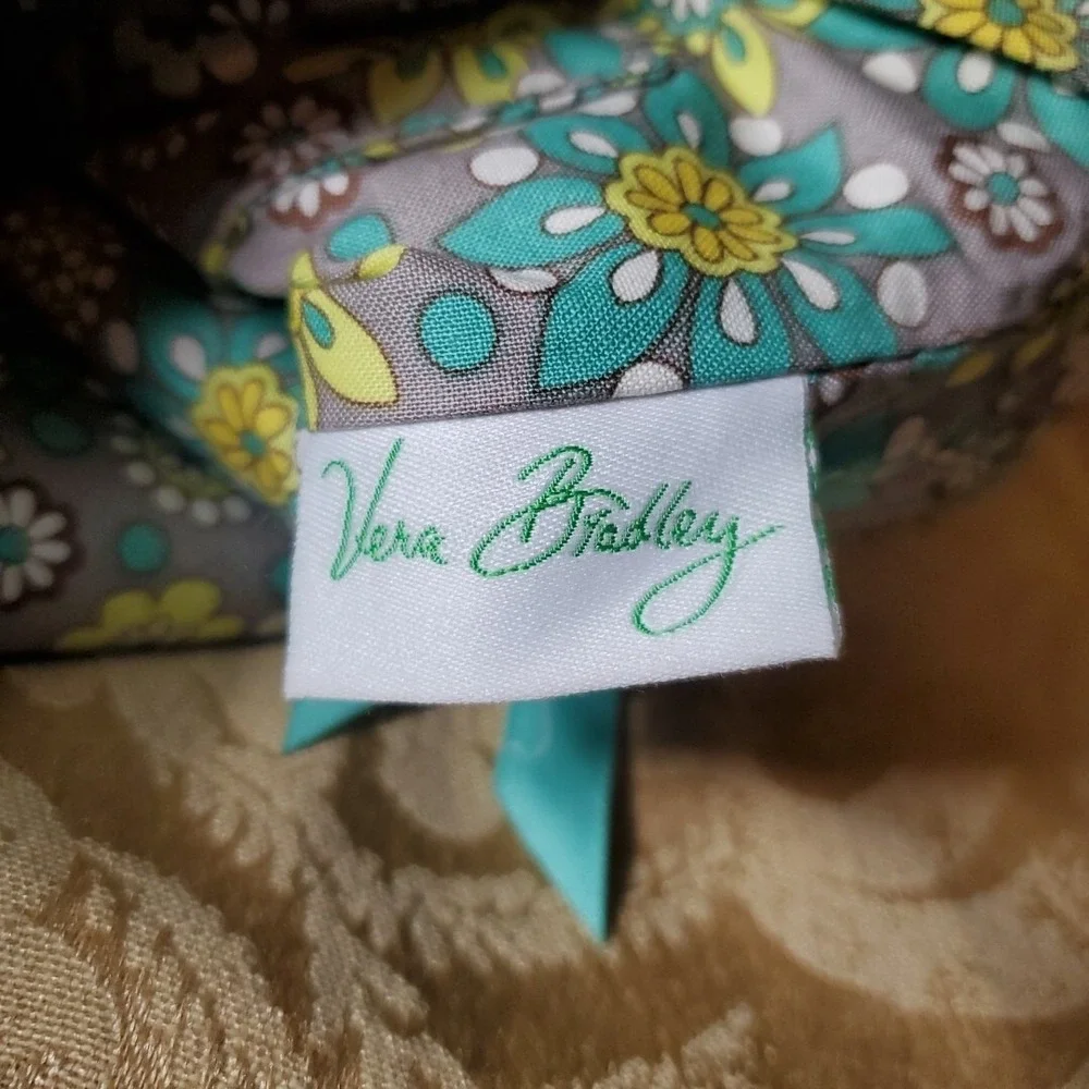 Vera Bradley Medium Crossbody Bag‎ Women Blue Yellow Sun Valley Paisley Floral